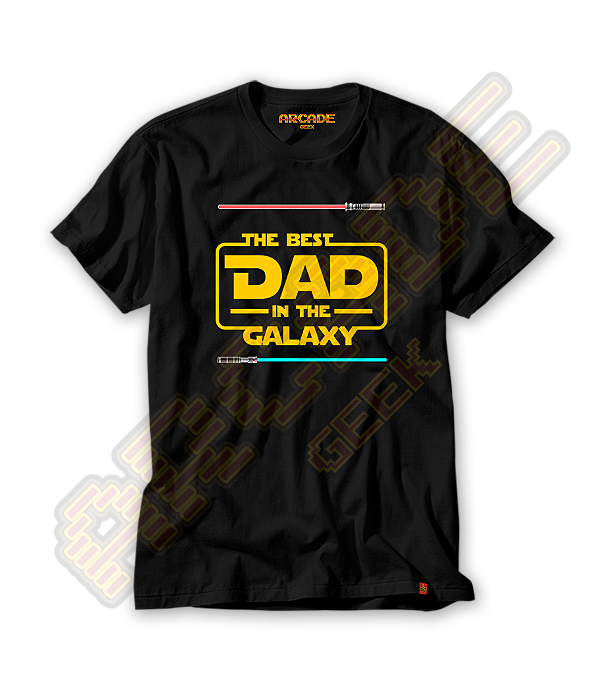 Camiseta Geek Dia Dos Pais The Best Dad In The Galaxy Star #372