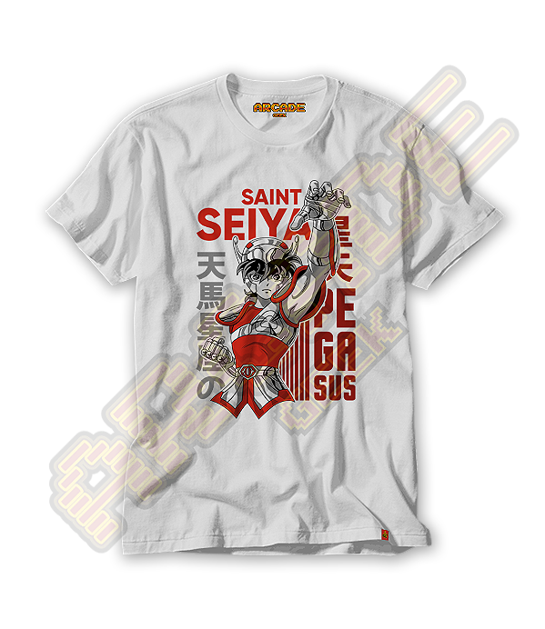 Camiseta Anime cavaleiros bronze branca #434