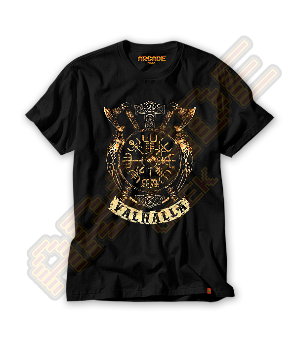 Camiseta Vahalla emblema viking #440