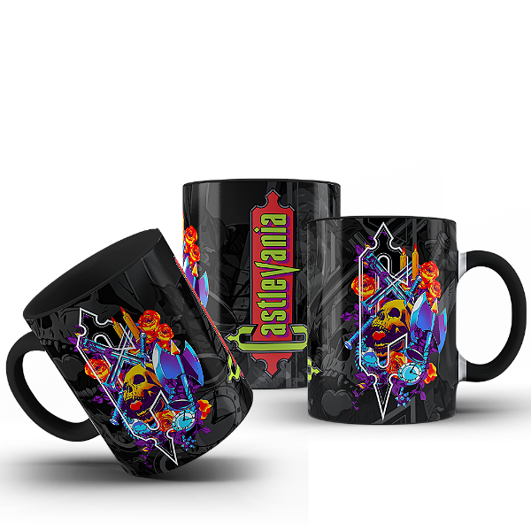 Caneca gamer castle vampire #408