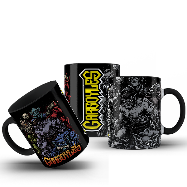 Caneca Gargulas Gargoyles desenho anos 90 nostalgia Golias #497