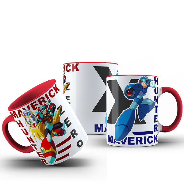 Caneca Gamer Megaman X Zero Maverick Hunter Reploids Presente #510