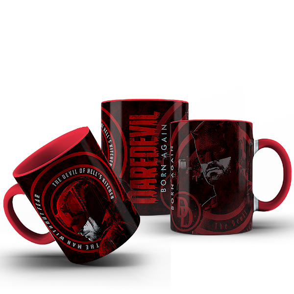 Caneca Demolidor Daredevil renascido Born Again #515