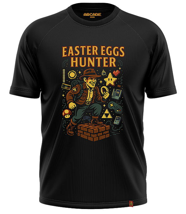 Camiseta Arcade Geek Gamer Easter Eggs Hunter Referências Nostalgia #519