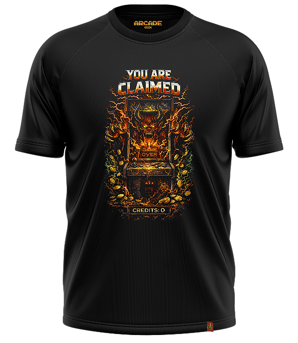 CAMISETA ARCADE GEEK NERD HEAVY METAL GAMER YOU ARE CLAIMED OVER RETRO #547