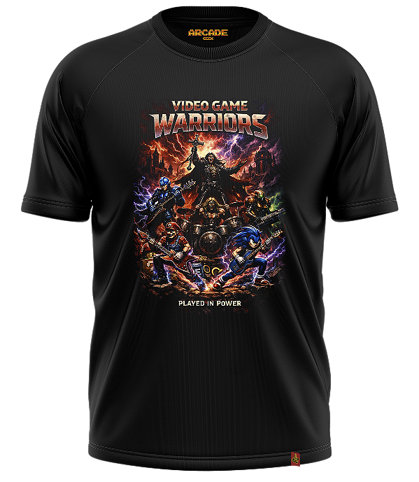 CAMISETA ARCADE GEEK NERD HEAVY METAL GAMER VIDEO GAME WARRIORS #548