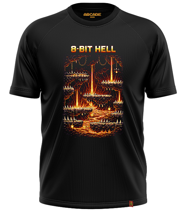 CAMISETA ARCADE GEEK NERD HEAVY METAL GAMER 8 BIT HELL RETRO GAMES #555