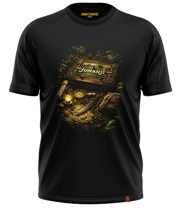Camiseta Filmes Retro Selva Tabuleiro Juman Ji Explorar #566