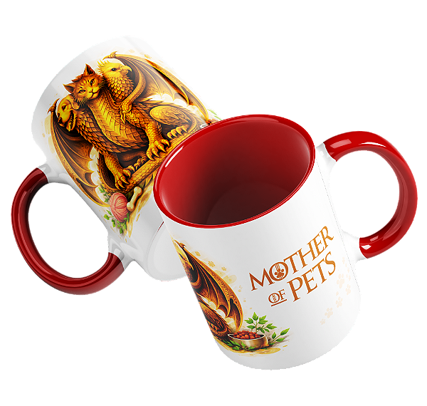 Caneca Mãe de Pet Dia das Mães Mother of Pets Thrones