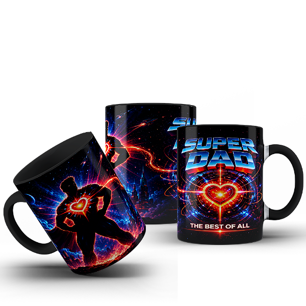 Caneca Dia dos Pais Super Dad Super Pai Presente