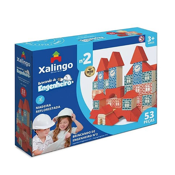 Brincando de Engenheiro 53 peças Xalingo