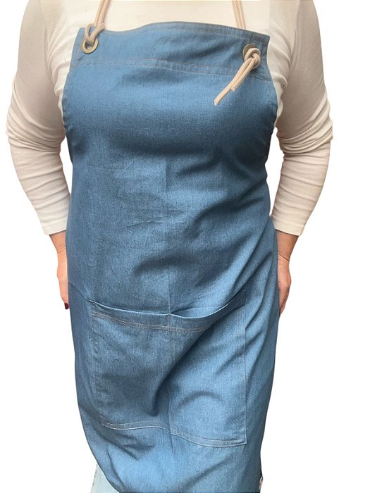 Avental Jeans claro Dianna