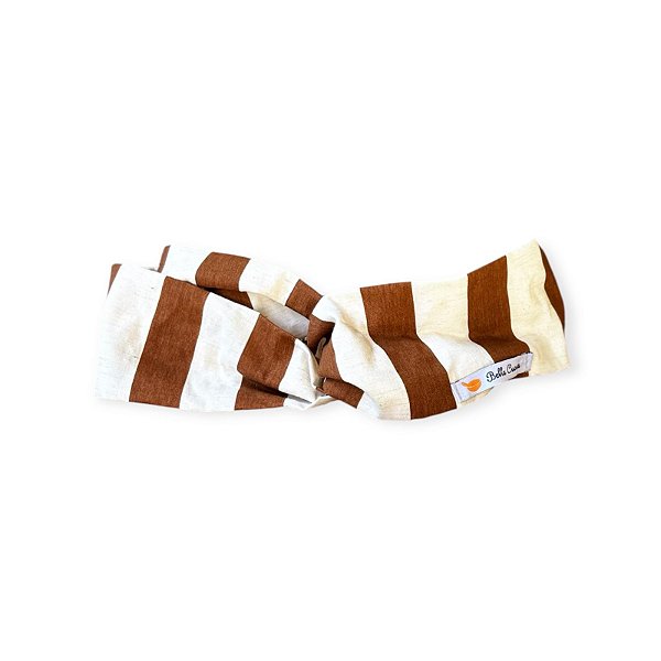 Faixa Cruzada Listra marrom chocolate