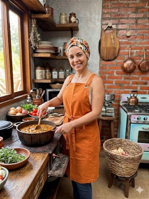 Avental Algodão Terra Cota