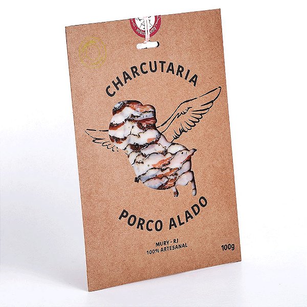 Guanciale Maturado Fatiado Artesanal Porco Alado - 100g