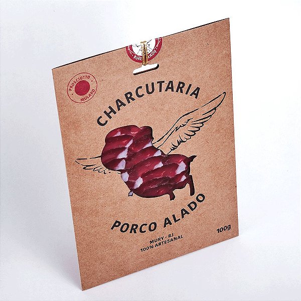 Prosciutto de Mulard Maturado Fatiado Artesanal Porco Alado - 100g