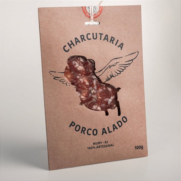 Salame Saucisson Fatiado Artesanal Porco Alado - 100g