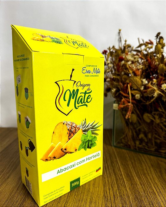 Erva-Mate Saborizada - Abacaxi com Hortelã - 500g