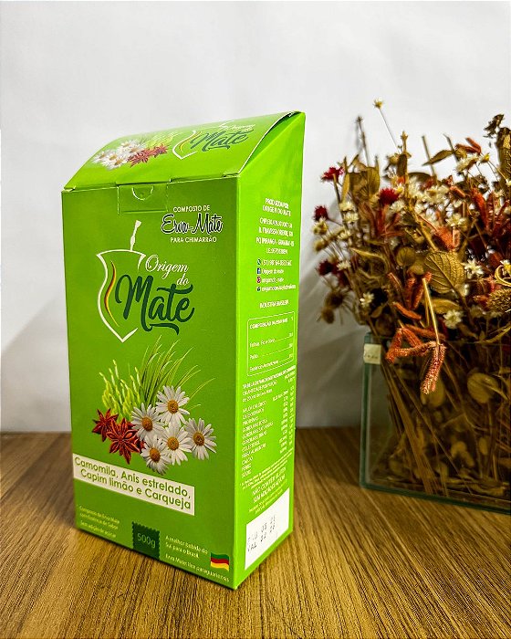 Erva-Mate Saborizada - Camomila, Anis Estrelado, Capim Limão e Carqueja - 500g