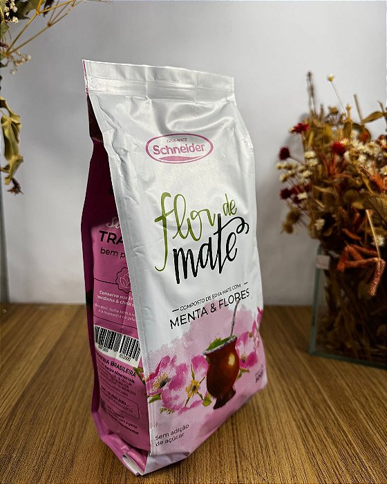Erva-Mate Flor de Mate,Menta e flores Schneider – 500g