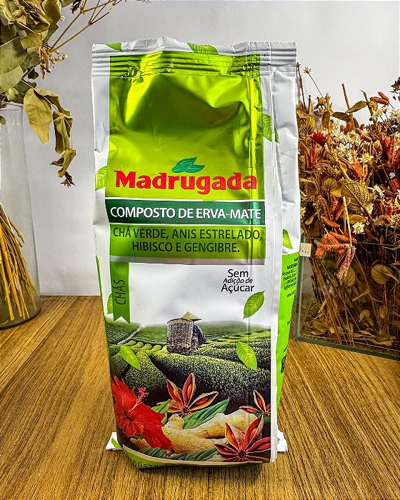Erva-Mate Madrugada-Chá Verde, Anis, Hibisco e Gengibre-500g