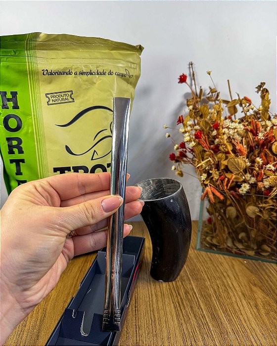 Kit Terere, Guampa, Erva Trots Hortelã, Bomba Inox