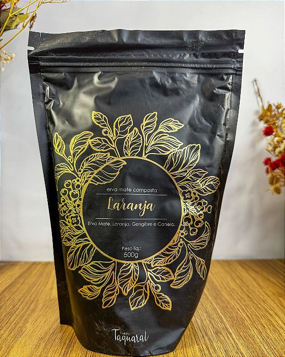 Erva-Mate Taquaral Sensações–Laranja, Gengibre e Canela 500g