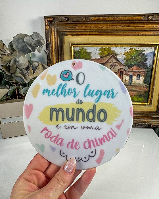 Kit Preparo Chimarrão + Placa Decorativa Roda de Chima