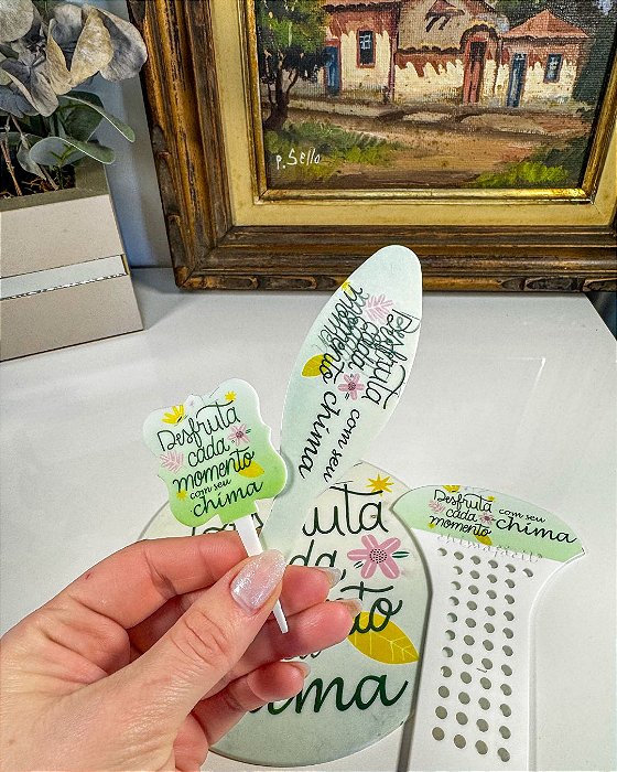 Kit Preparo Chimarrão + Placa Decorativa Desfrute o Momento