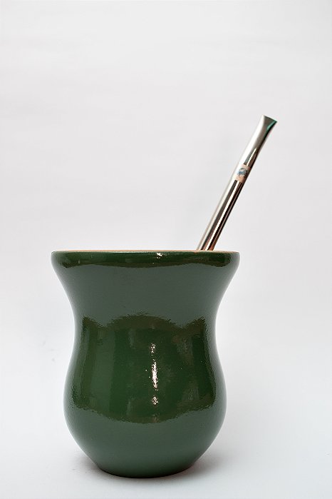 Kit chimarrão - Cuia madeira verde e bomba inox