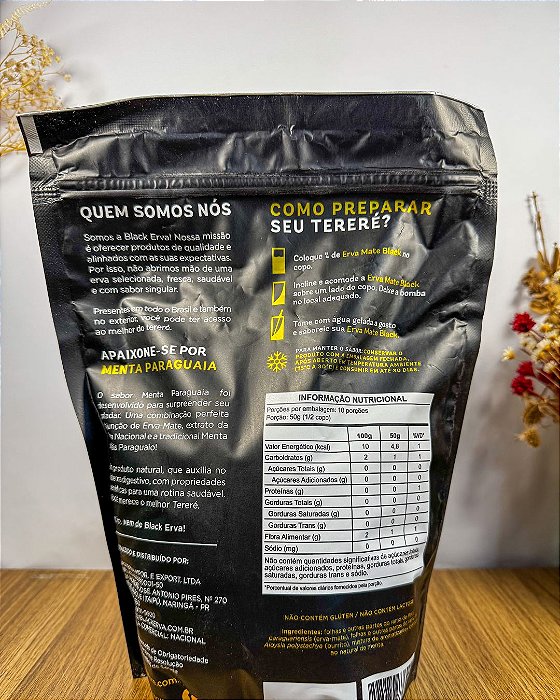Erva-Mate para Tereré Black Menta Paraguaia 500g
