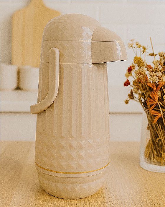 Garrafa Termica Valentina BEGE AREIA Dour 1L Linha Classic