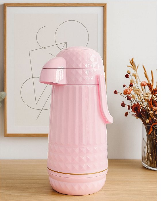 Garrafa Termica Valentina ROSA SUAVE Dour 1L Linha Classic