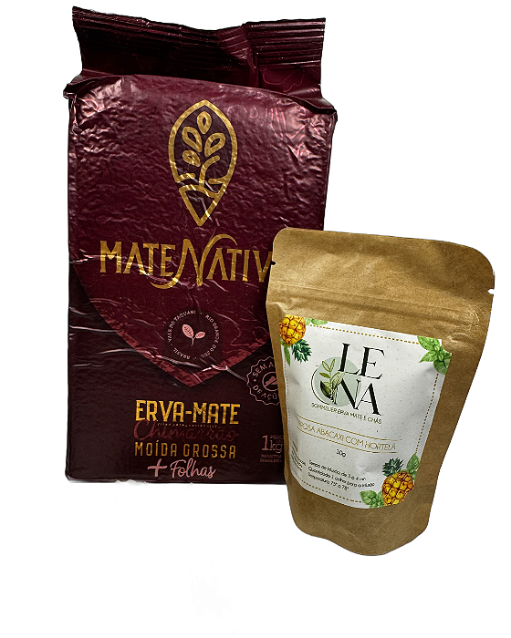 Kit Erva-Mate 1kg Mate Nativo Grossa + Prosa Abacaxi Hortelã
