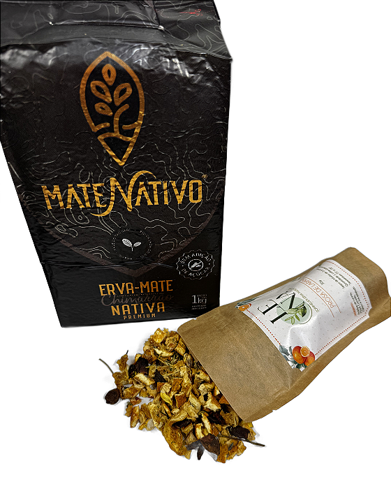 Kit Erva-Mate 1kg Mate Nativo Premium Nativa + Prosa de Laranja
