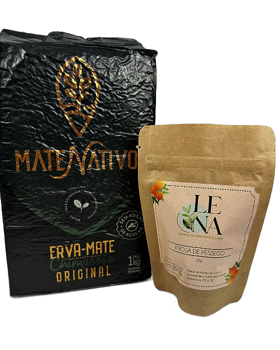 Kit Erva-Mate 1kg Mate Nativo Original + Prosa de Pêssego
