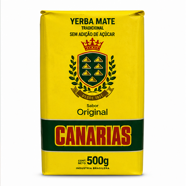 Erva-Mate Canarias 500g – Padrão Uruguaio, Folha Pura