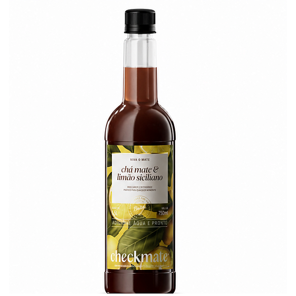 CheckMate Chá Mate Tostado Concentrado Limão Siciliano 750ml