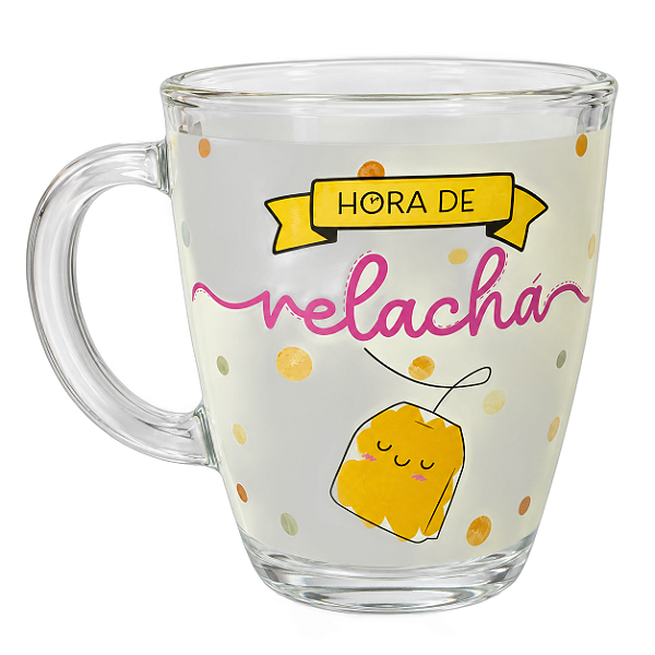 Caneca Presenteável Hora de Relachá para Chá 380ML