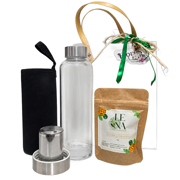 Garrafa Infusora 500ml com Chá de Abacaxi 30g