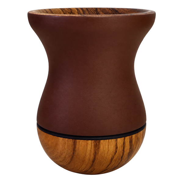 Cuia de Madeira Premium Marrom Chocolate Fosca