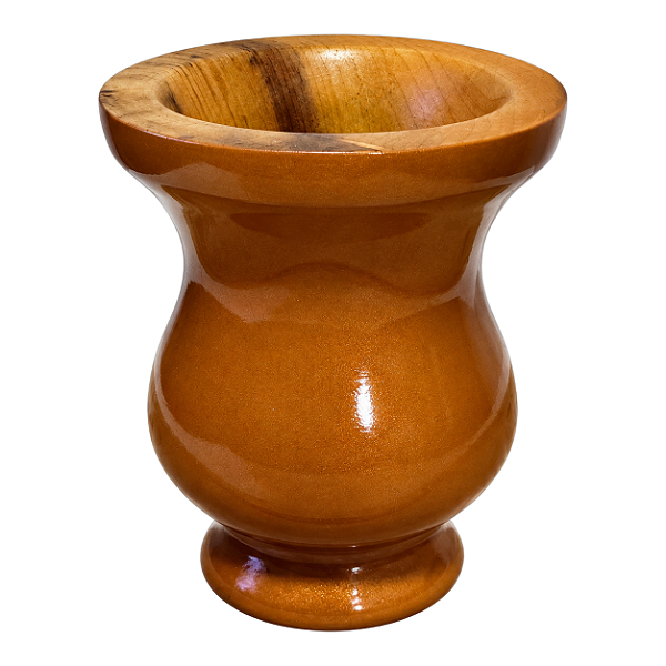 Cuia de Madeira Pônei Caramelo para Chimarrão Médio