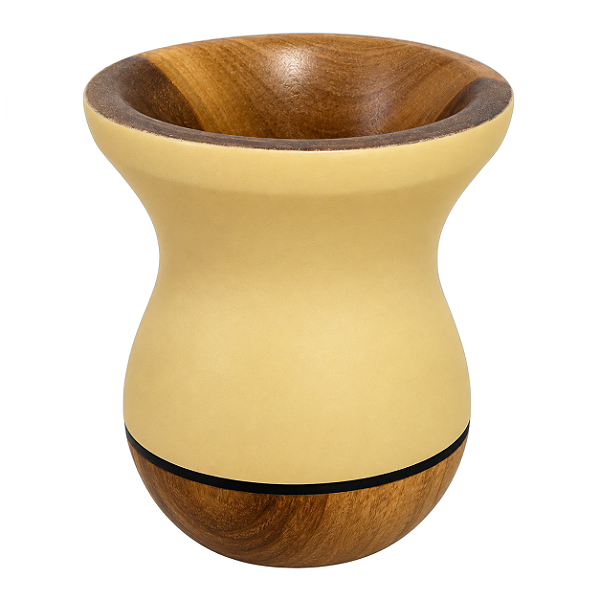 Cuia Bago Premium Amarelo Manteiga Fosca Madeira