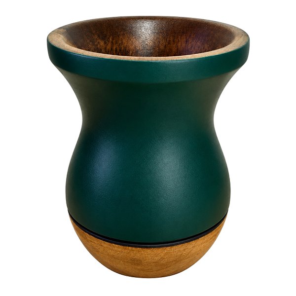 Cuia Bago Premium Verde Fosca Madeira para Chimarrão