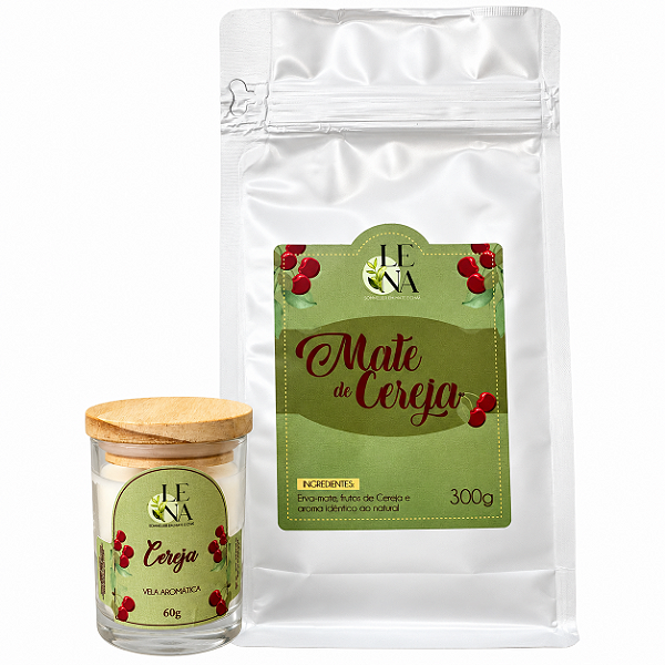 Kit Mate de Cereja 300g com Vela Aromática 60g