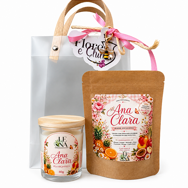 Kit Presente Chá Ana Clara 30g com Vela Aromática 60g