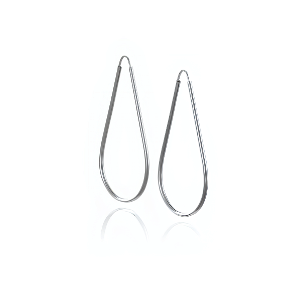 MEDIR BRINCO ARGOLA FECHADA GOTA FIO REDONDO EM PRATA