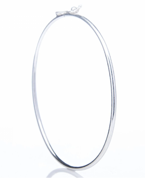 MEDIR BRACELETE LISO FIO REDONDO COM FECHO EM PRATA