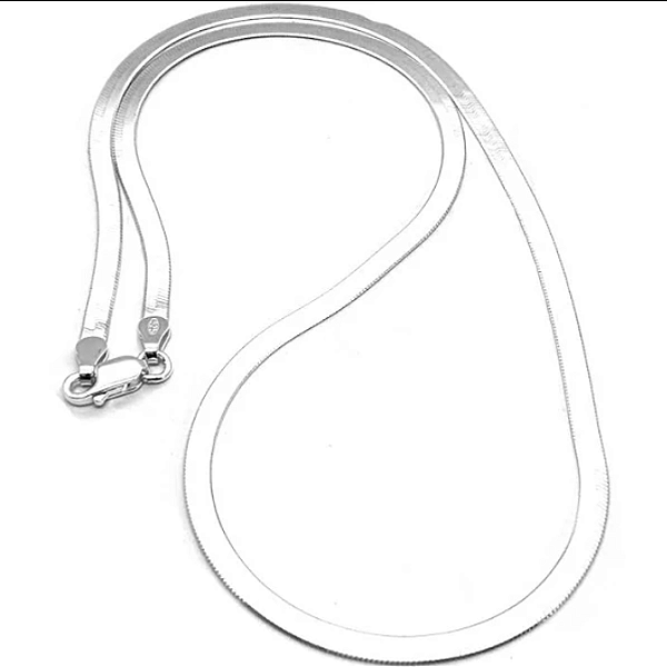 COLAR DESING FITA LAMINADA 40 CM EM PRATA