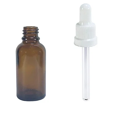 Frasco de Vidro Âmbar Com Conta Gotas 30ml (50 Unidades)